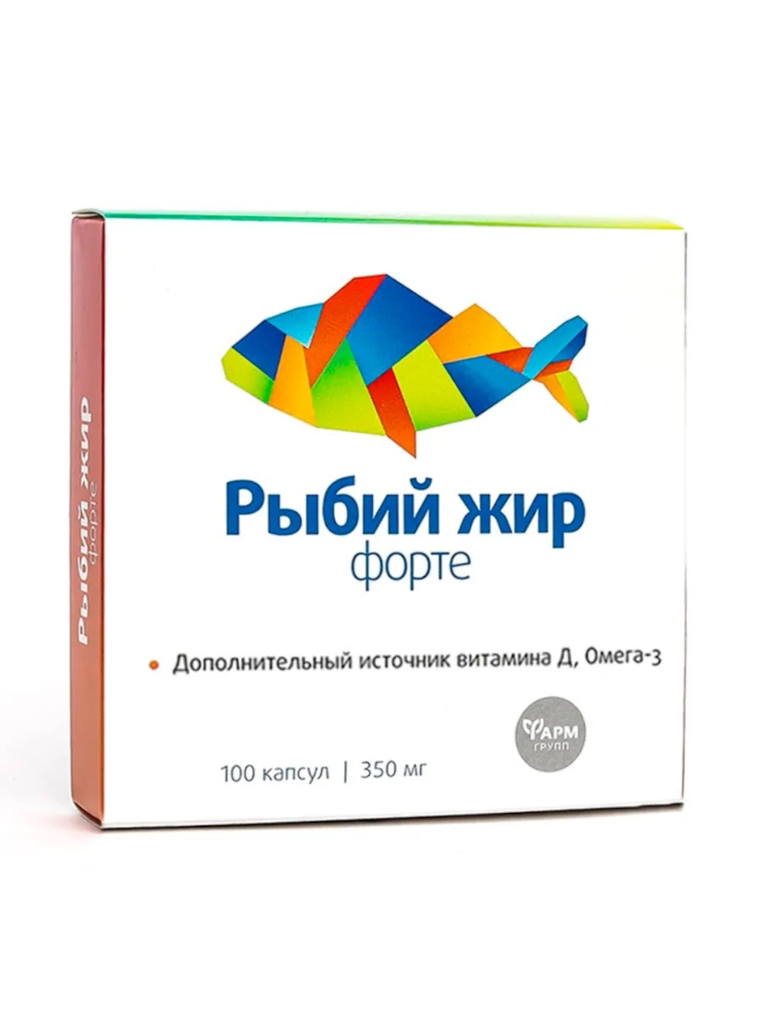 Baliq yog‘i forte, 100 kapsula, 0,35 g, Omega-3 va D vitamini