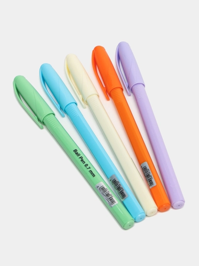 Ручка шариковая, синий цвет Luxor BLU LUXTRIOS PASTEL 20650, в пачке 5 шт — СИГНУМ-20650-РАЗНОЦВ