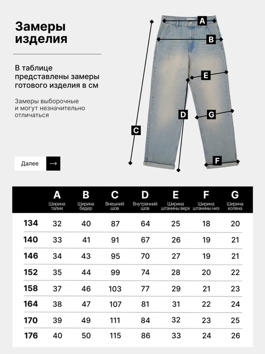 Джинсы бананы подростковые широкие - 