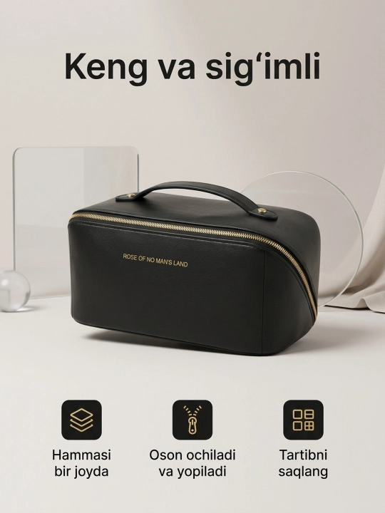 Sayohatlar uchun sig‘imli kosmetik organayzer - 