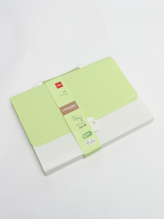 Папка-портфель А4, 13 отделений Deli LonGreen EF627