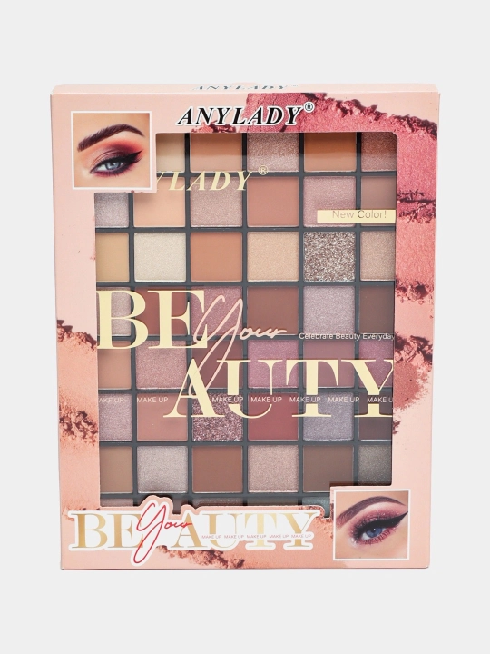 Beauty Lady 48 rangli ten paletkasi – tabiiy va yaltiroq ranglar to‘plami - 