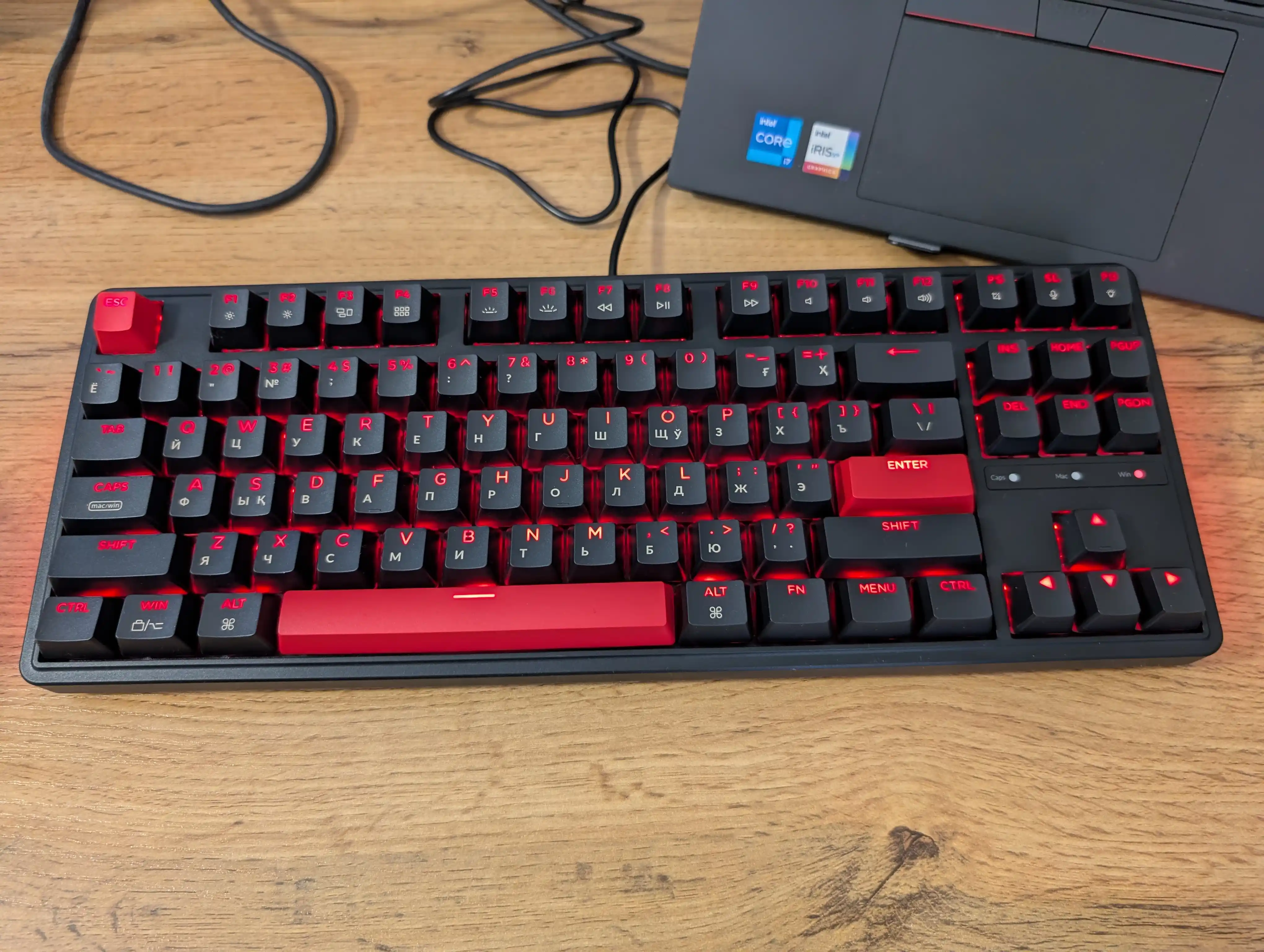 Keychron C3 Pro 87Key, USB-A, EN/RU/UZ, C3P-A1/A3 o‘yin mexanik klaviaturasi