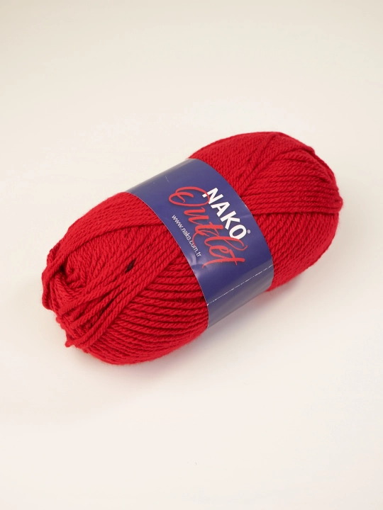Пряжя Nako Outlet - 100% акрил, 375 m, 100 г - 150 г (+- 5 г, 10%+-) в упаковке 1 шт