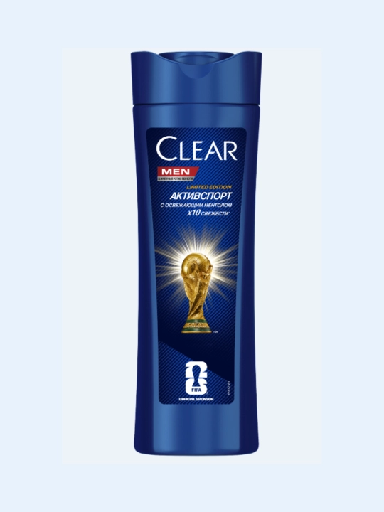 Шампунь Clear Men Active Sport Cool с ментолом (FIFA Edition), 380 мл - 