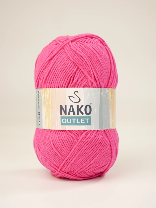 Пряжя Nako Outlet - 100% акрил, 375 m, 100 г - 150 г (+- 5 г, 10%+-) в упаковке 1 шт - 