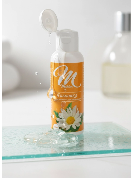 Romashka tabiiy yuz yuvish geli, yog'li va xusunbuzarli yuz terilari uchun, 100 ml