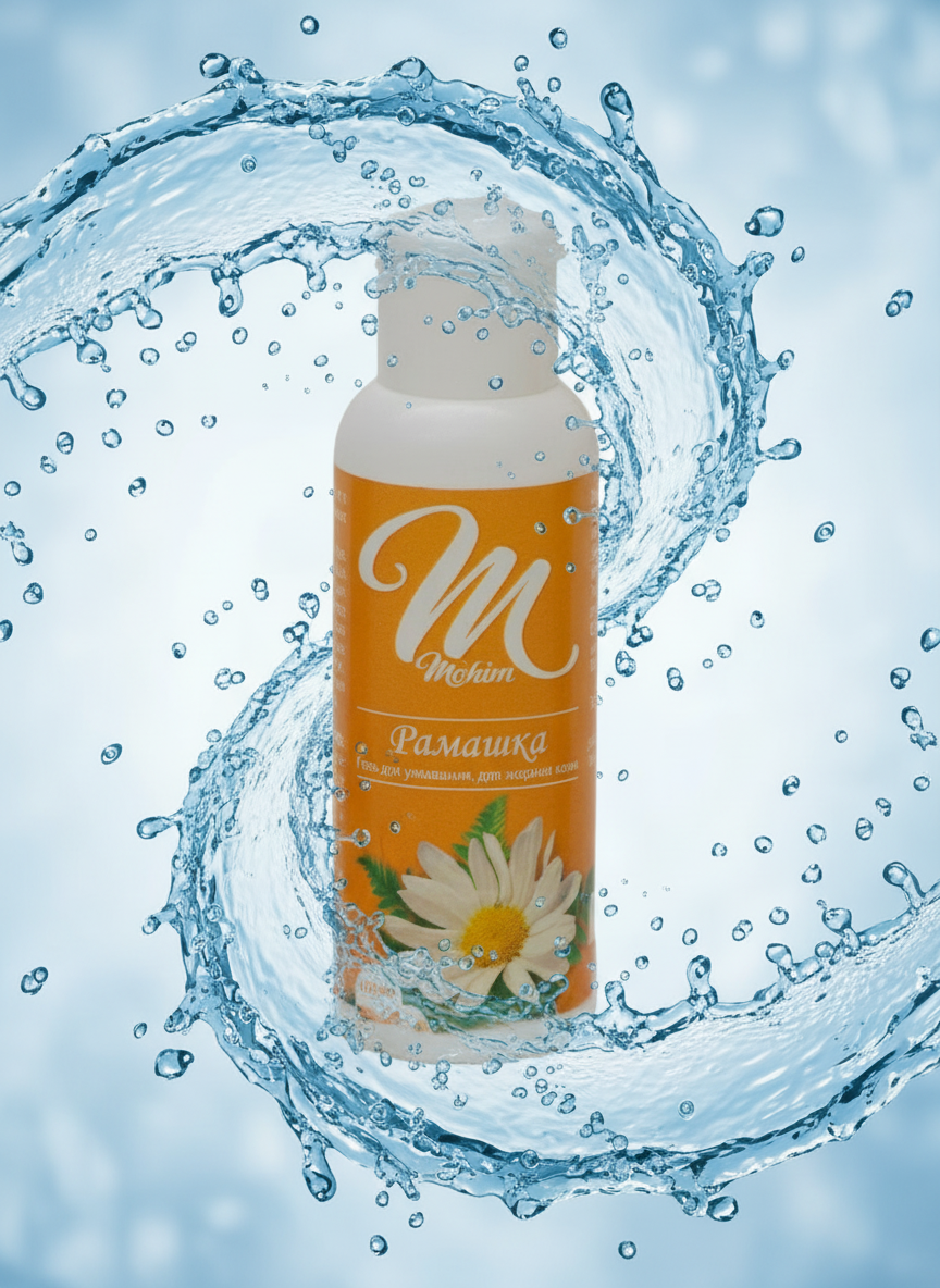 Romashka tabiiy yuz yuvish geli, yog'li va xusunbuzarli yuz terilari uchun, 100 ml - 