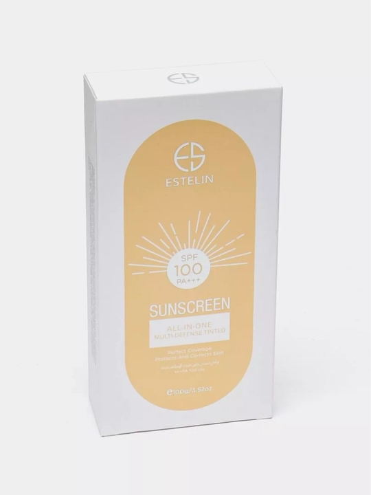 Солнцезащитный крем, SPF 80, SPF 100 PA+++, ESTELIN 50гр, 75 гр, 100 гр