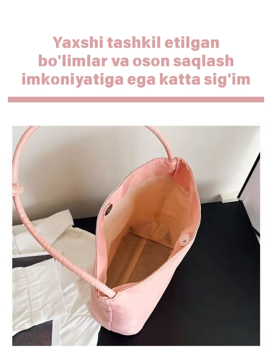 Yozgi moda bir rangli, badiiy uslub, baxmal yelka sumkasi