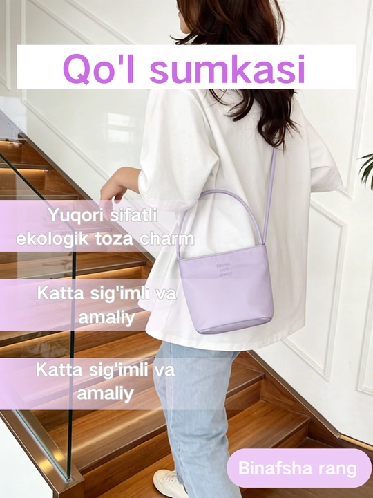 Yozgi moda bir rangli, badiiy uslub, baxmal yelka sumkasi