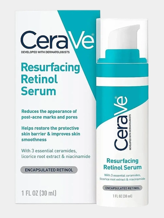 Сыворотка с ретинолом CeraVe Resurfacing для лица против пост-акне и пор, 30 мл