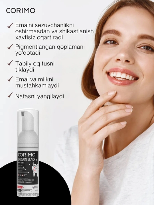 Corimo og‘iz bo‘shlig‘ini tozalovchi ko‘pik, tish parvarishi, oqartirish va toza nafas