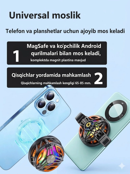 Telefon sovutgichi, PUBG va o'yinlar uchun kuler,TL01, muzlatadi -01, -15 avto