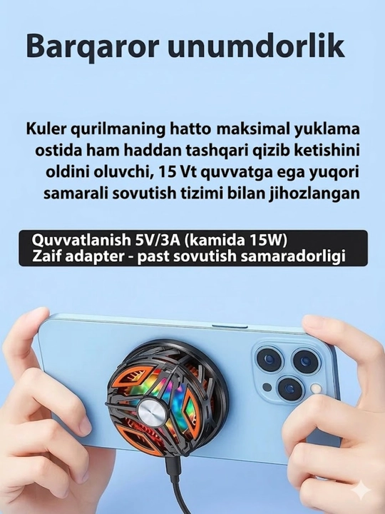 Telefon sovutgichi, PUBG va o'yinlar uchun kuler,TL01, muzlatadi -01, -15 avto