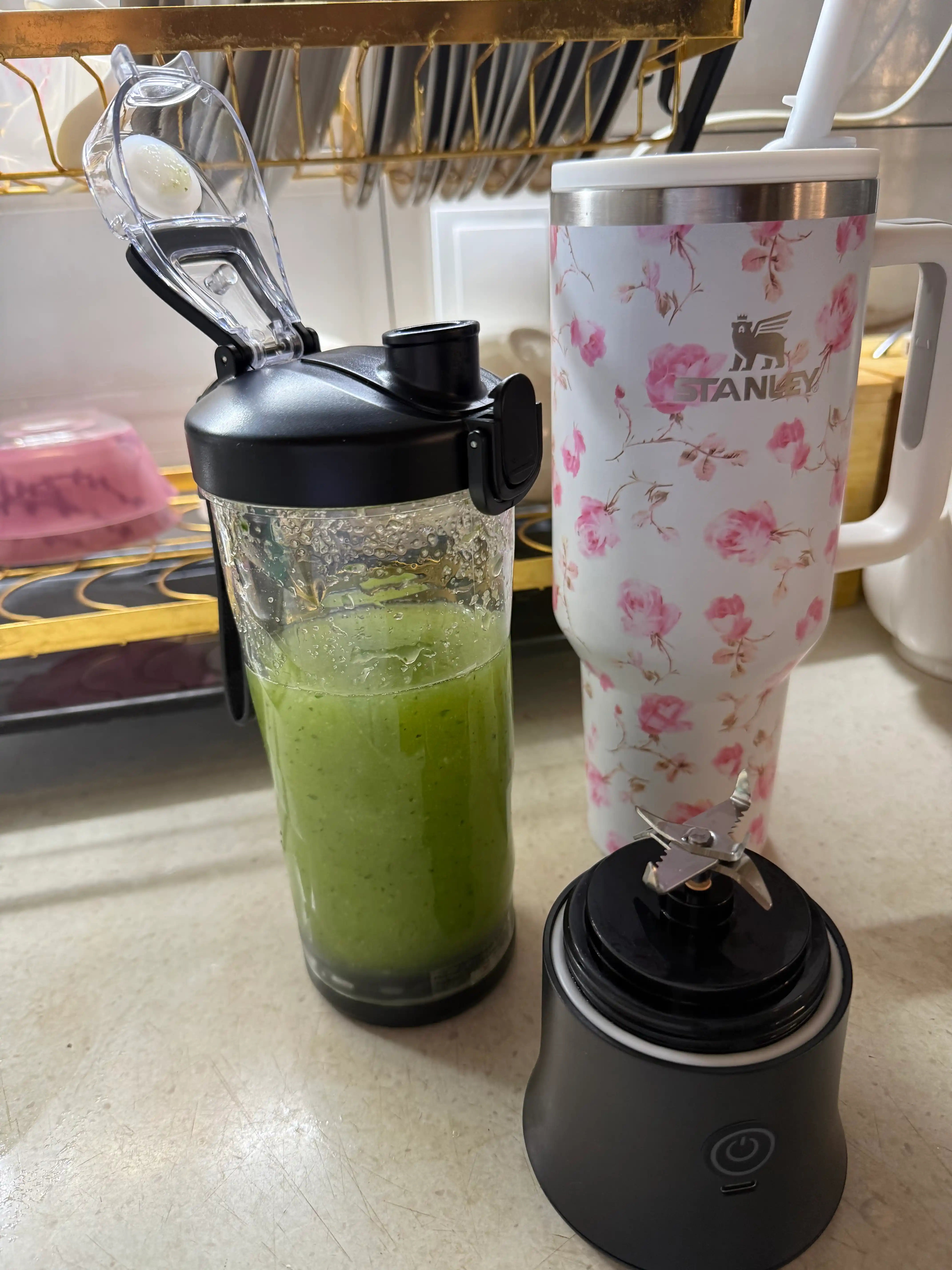 Portativ blender, qo‘l mini-sheykeri, 3 tasi 1 da, smuzi tayyorlash uchun, kuchli, 600 ml