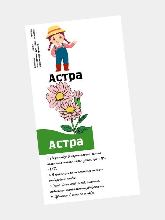 Семена цветов Кореопсис, Портулак, Ромашка, Астра, Вербена, Гвоздика, Георгина, Цинния