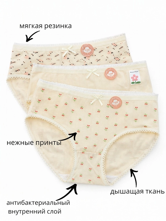 Ayollar uchun trusiklar, Ayollar uchun paxta slip trusiklari. Ayollar uchun ichki kiymlar
