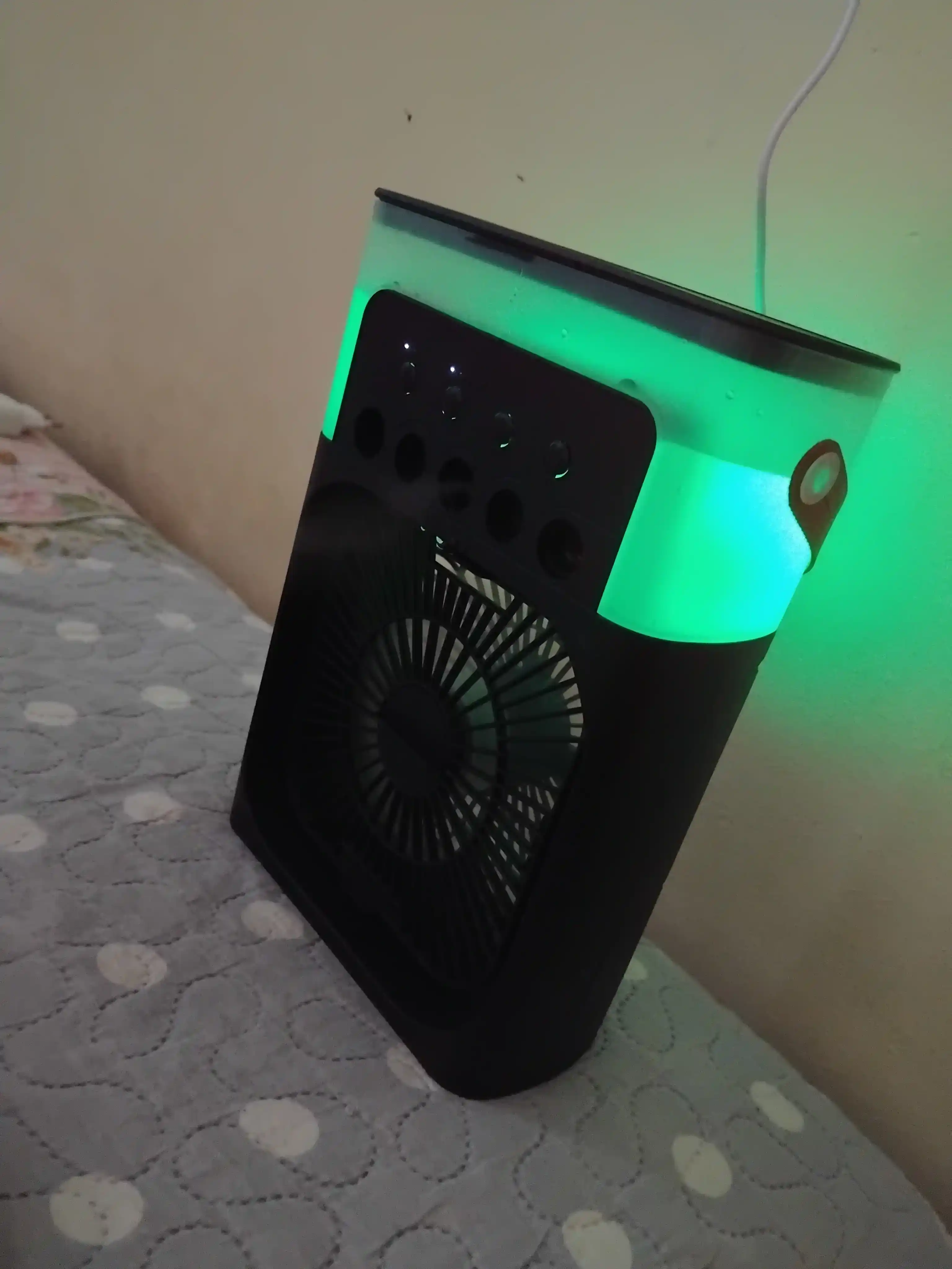 Mini ventilyator, stol usti uchun, havo namlagichi bilan, portativ konditsioner