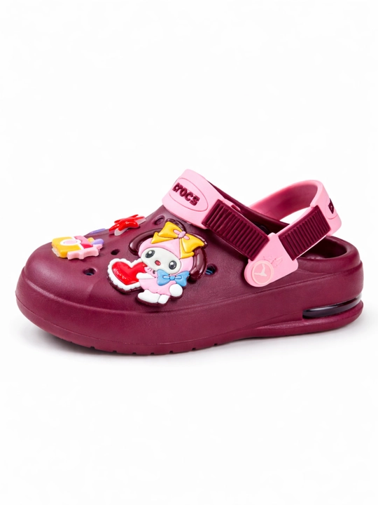 Bolalar kroks shippak, yengil va qulay, dekorli, yozgi sandal, orqa tasma