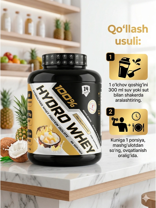 S14 Hydro Whey ta’mli - mushaklarning o‘sishi va tiklanishi uchun gidrolizlangan oqsil