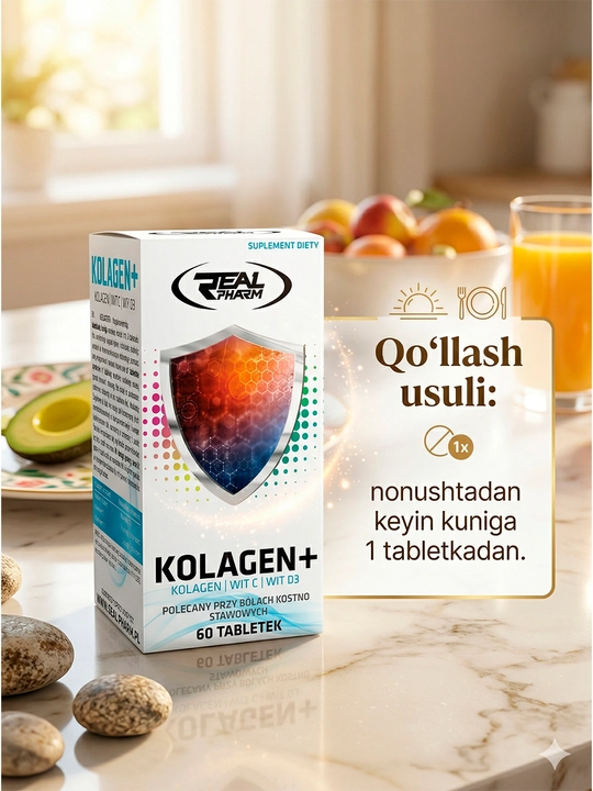 REAL PHARM Collagen+ Tabs — коллаген в таблетках для кожи, волос и суставов