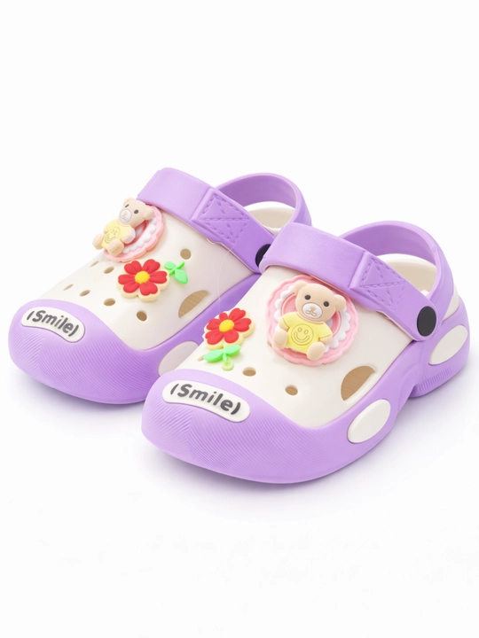 Bolalar kroks shippak, yengil va qulay, dekorli, yozgi sandal, orqa tasma