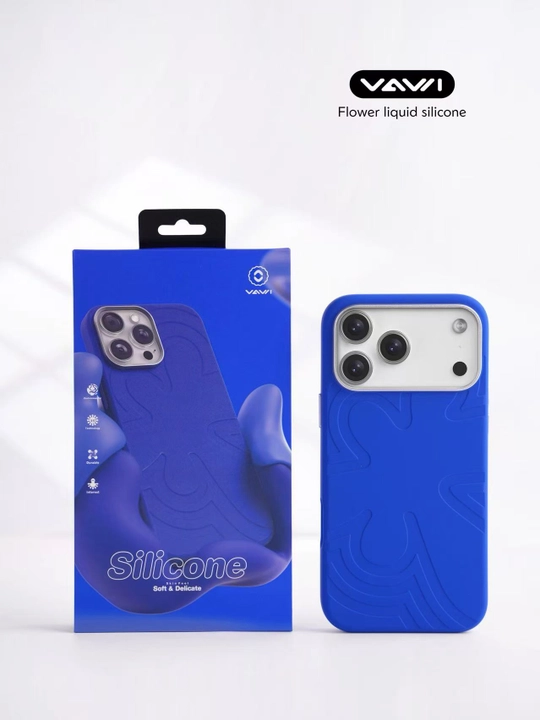 Силиконовый чехол с Магсейфом VAWI для iPhone 17, 16 Pro/ProMax, Бархатное покрытие внутри