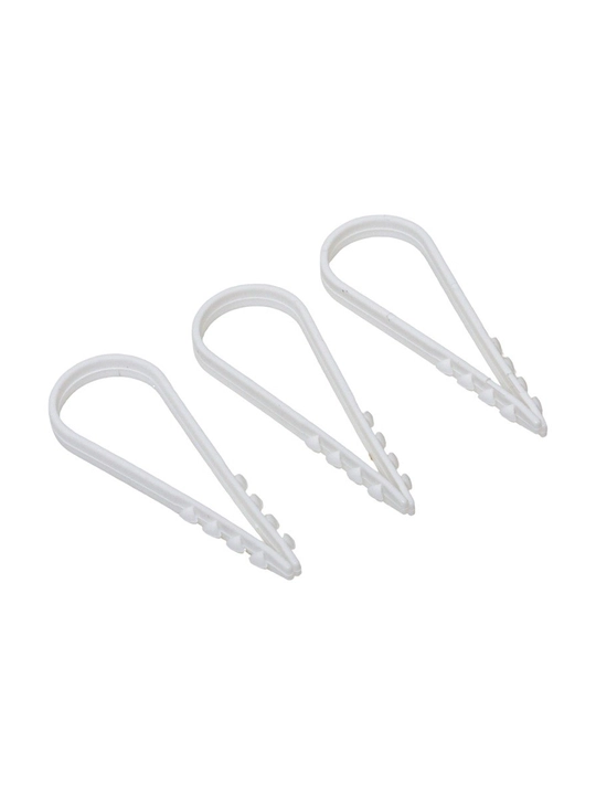 Yassi kabel uchun dyubel-xomut ESS 19-25 mm, oq va qora (100 dona)