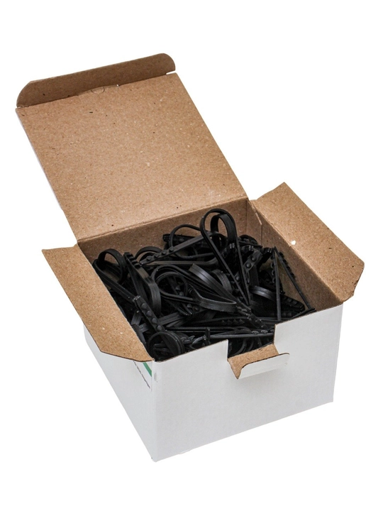 Yassi kabel uchun dyubel-xomut ESS 19-25 mm, oq va qora (100 dona)