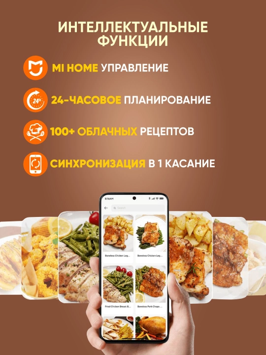 Xiaomi Smart Air Fryer 4.5, 5.5, 6.5, 10, 12L aqlli aerogril, Global qovurish pechi