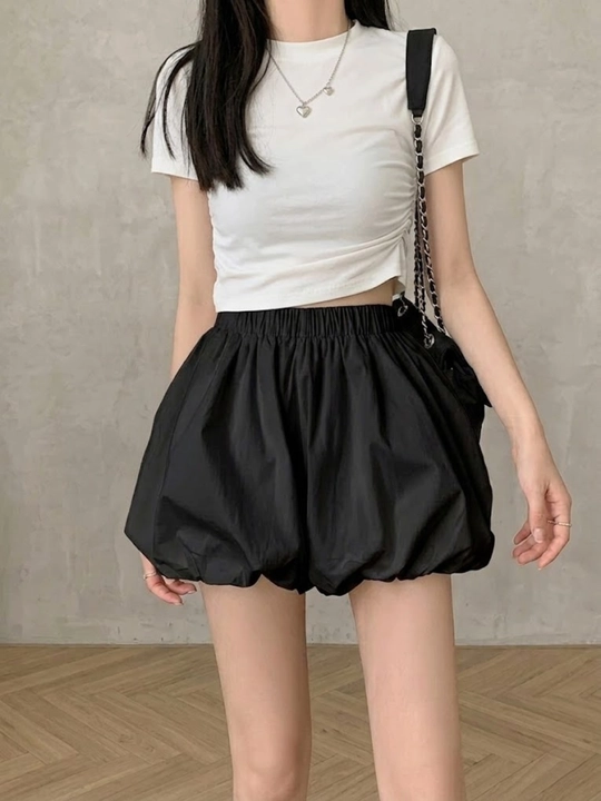 Ayollar shortigi, keng, yozgi, yuqori belli, yumshoq, kundalik