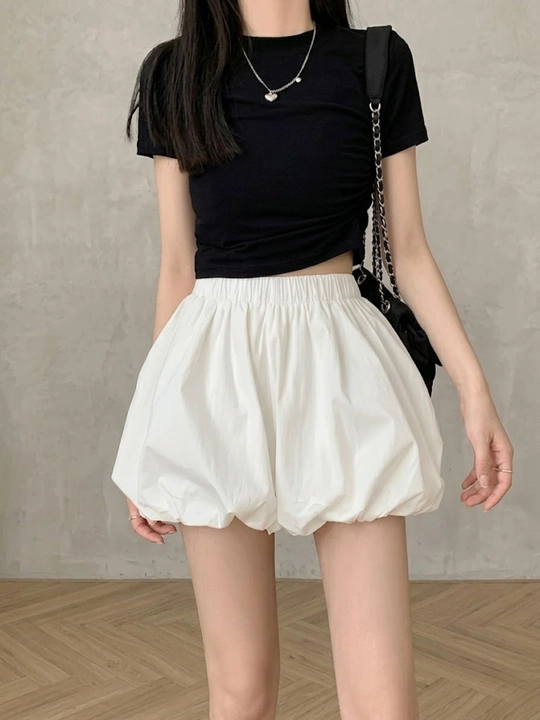 Ayollar shortigi, keng, yozgi, yuqori belli, yumshoq, kundalik