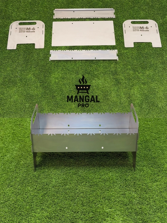 Складной мангал с аксессуарами Mangalpro M-6 крашеные и без крашеные