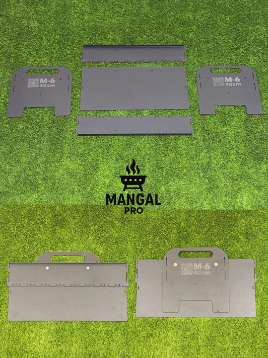 Складной мангал с аксессуарами Mangalpro M-6 крашеные и без крашеные