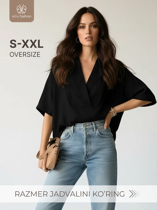 Bluzka ayollar uchun yozgi, keng bichimli - EllyFashion - 