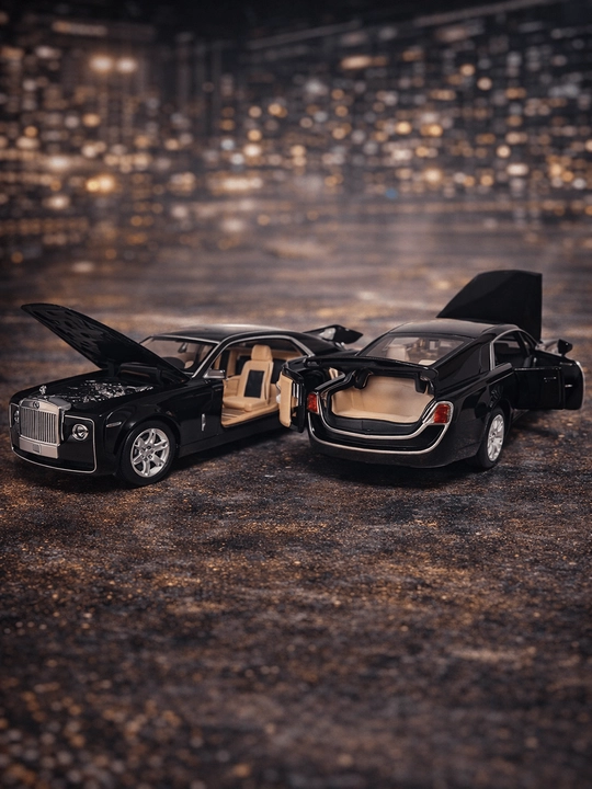 Chiroq va ovozli Rolls-Royce Phantom 6x6 1:32 metall model avtomobil - 