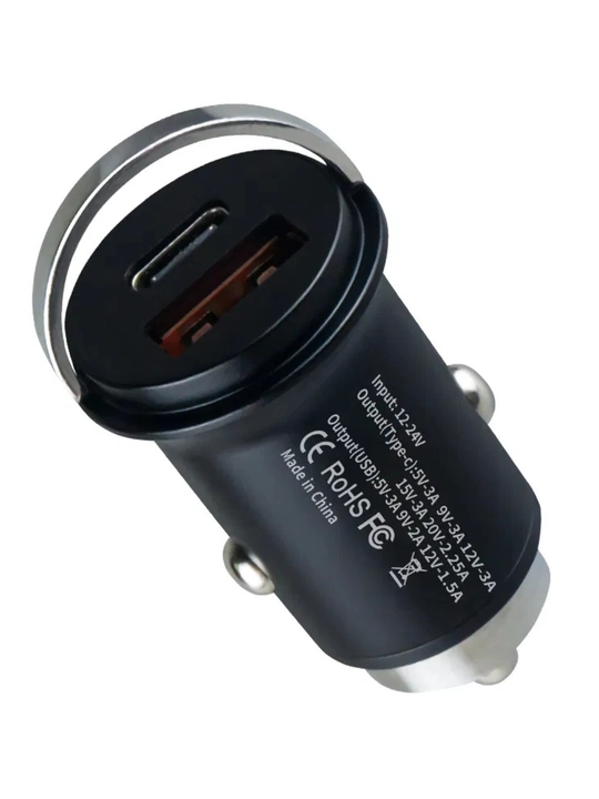 Автомобильное зарядное устройство, с быстрой зарядкой, 30W