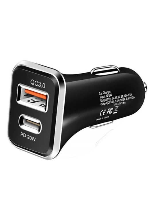 Автомобильное зарядное устройство, с быстрой зарядкой, 30W