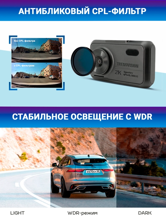 Видеорегистратор TrendVision TDR-721S EVO Pro