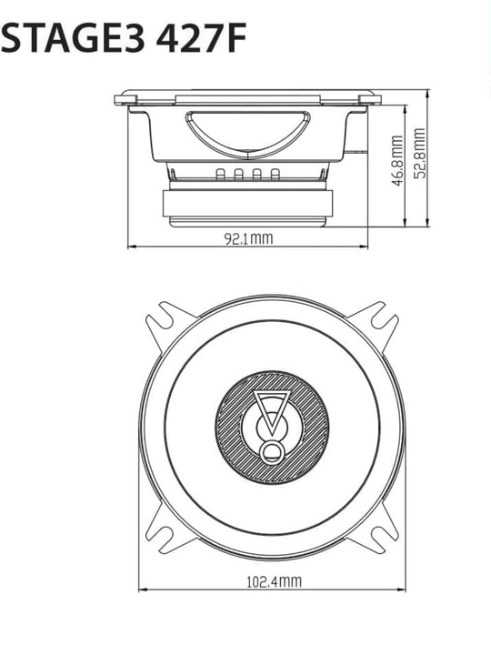 Колонки для авто JBL Stage3427F 10 см 150 Вт автомобильные динамики акустика 2 шт