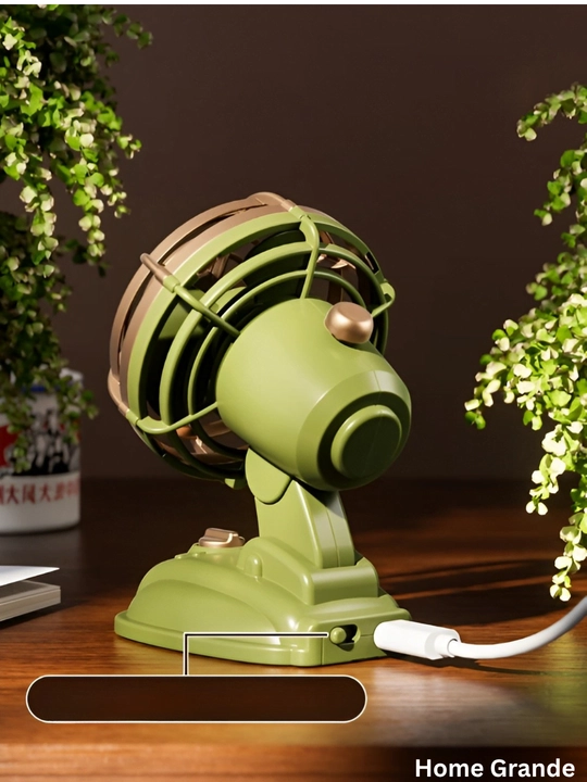 Mini stol ventilyatori USB, zaryadlanadigan fan, ixcham, qo‘l va stol uchun