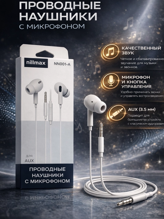 Проводные наушники Nilmax NN002-T Type-C с микрофоном - 