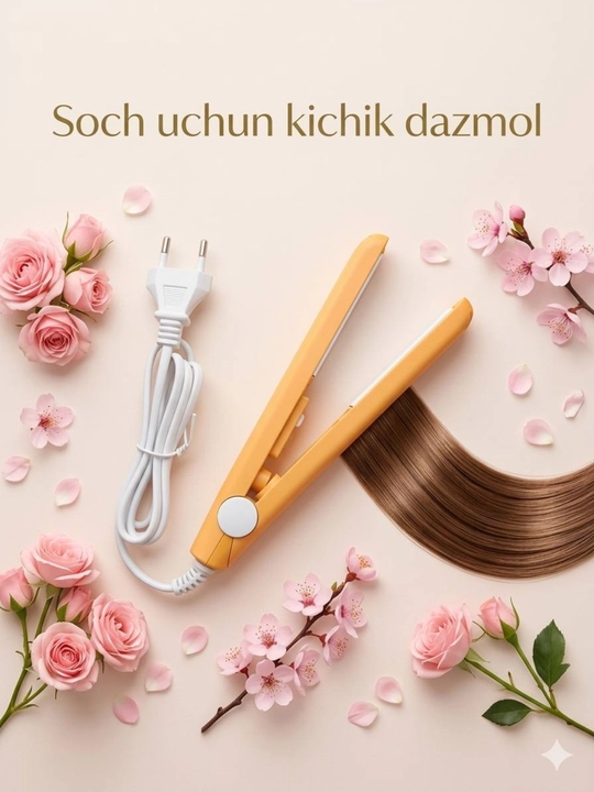 Soch uchun mini-to‘g‘rilagich, ixcham to‘g‘rilagich, sayohat uchun portativ qurilma - 