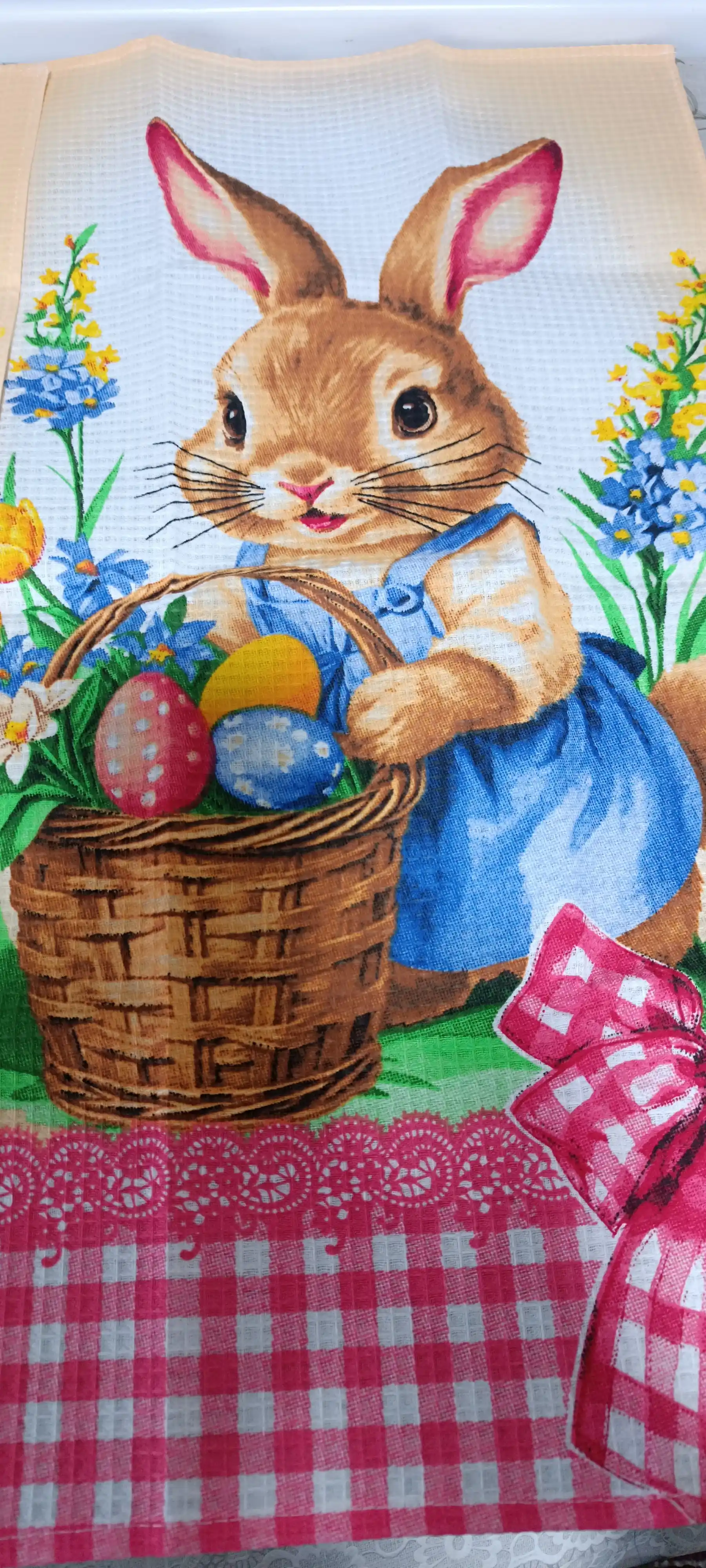 Oshxona vafli sochiqlari to‘plami, 2 ta, paxta