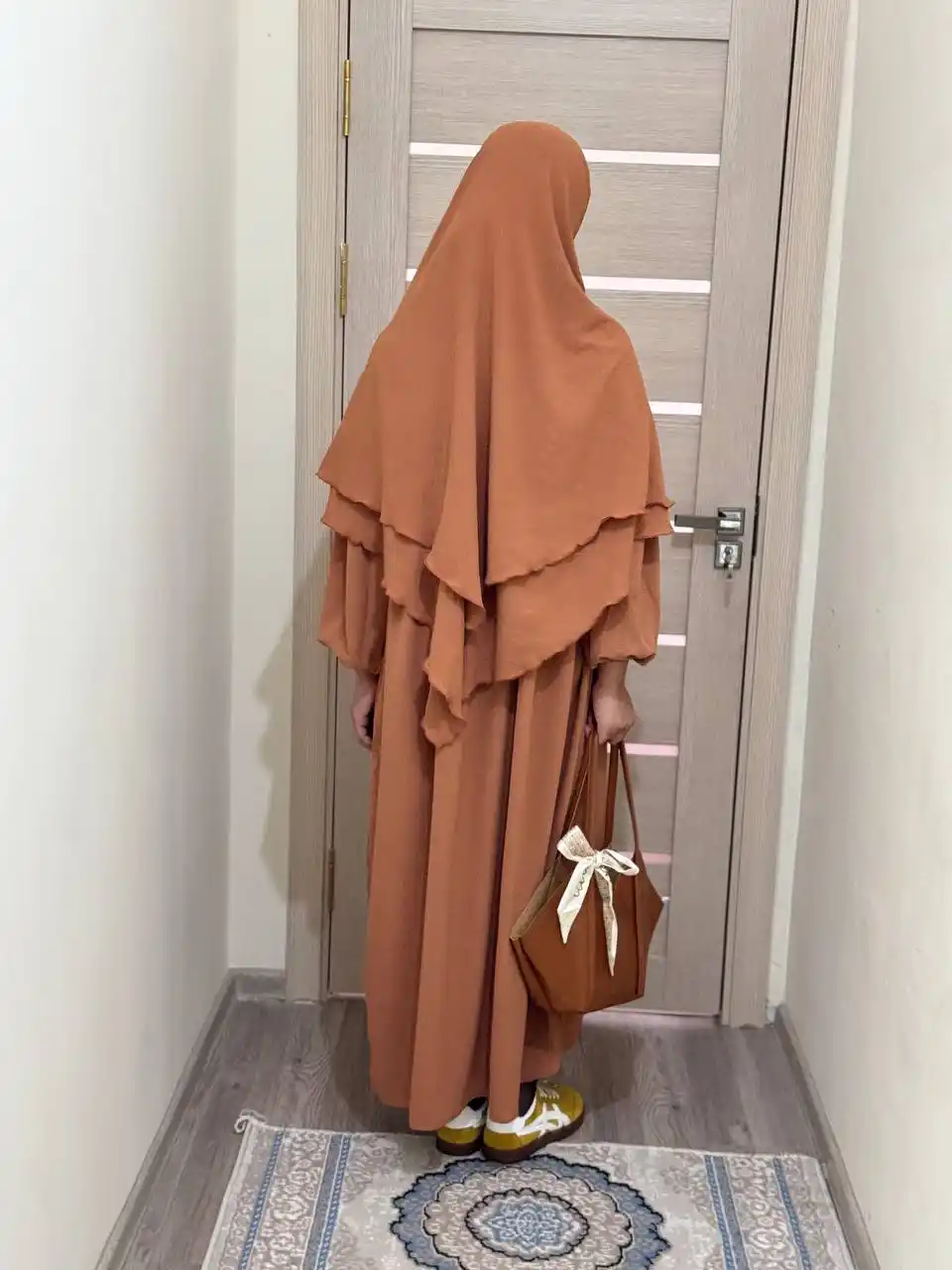 Abaya, ximar, hijobli ko'ylak + himar, umra ziyorati uchun, o'lcham oversayz 42-52