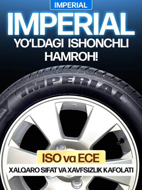 Imperial shina – Belgiya brendi, barcha mavsum yengil avtomobillar uchun sifatli avtoshina