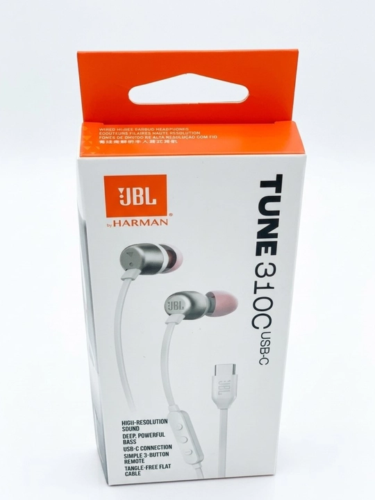 Simli quloqchinlar JBL Tune 310C USB-C, mikrofonli va pultli