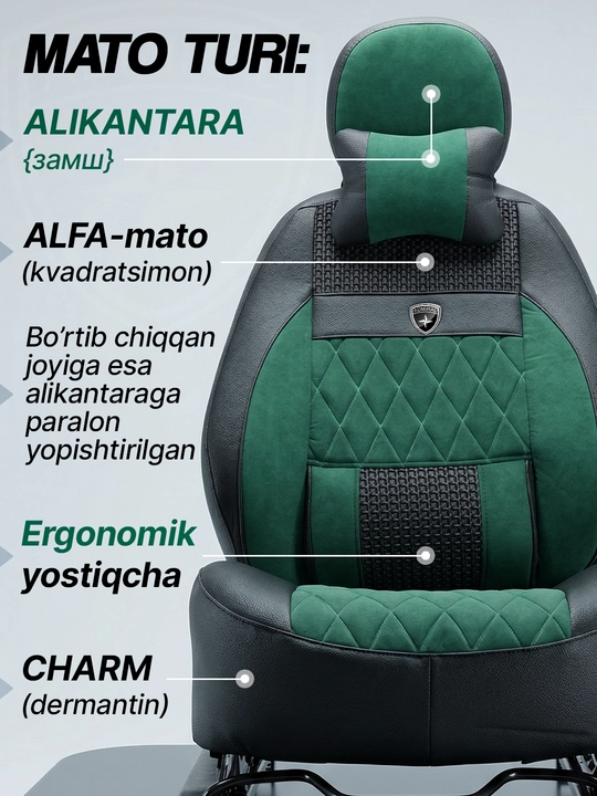 Автомобильный чехол ADMIRAL - для Cobalt, Lacetti, Spark, Nexia 2, Nexia 3, Matiz, Damas