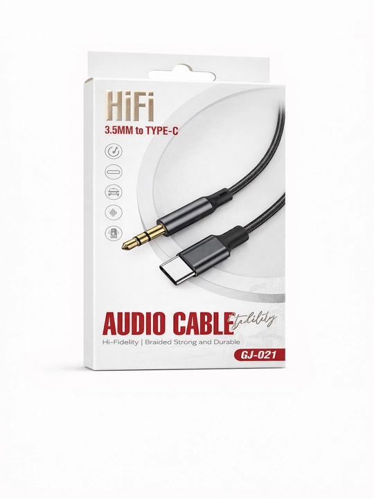 Audio adapter Cable Type-C to 3.5 AUX, Lighting to AUX